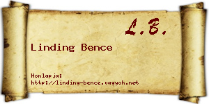 Linding Bence névjegykártya